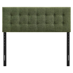 Emily Foliage Fabric Upholstered Queen Size Headboard - Ornate Home