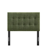 Emily Foliage Fabric Upholstered Twin Size Headboard - Ornate Home