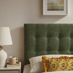 Emily Foliage Fabric Upholstered Twin Size Headboard - Ornate Home