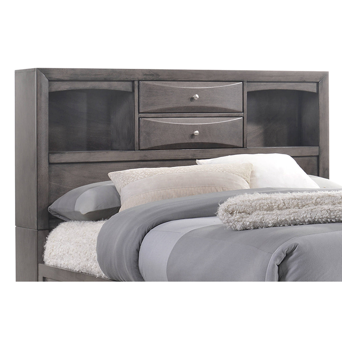 Emily Gray 5-Piece Queen Storage Bedroom Set - Ornate Home