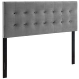 Emily Gray Biscuit Tufted Performance Velvet Full Headboard - Ornate Home