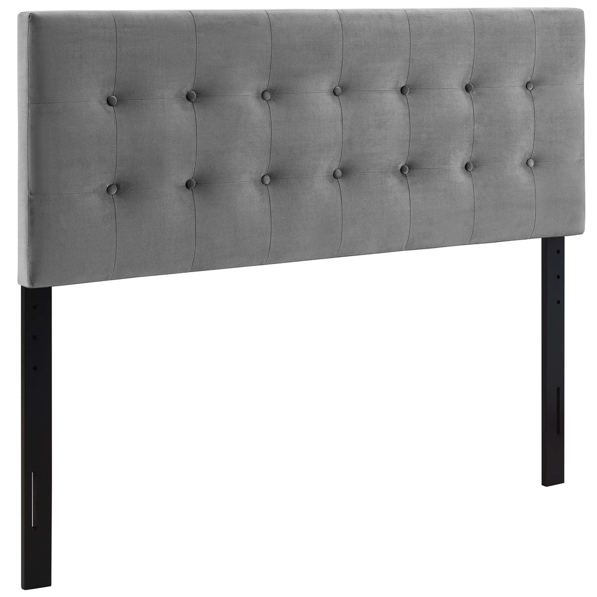 Emily Gray Biscuit Tufted Performance Velvet Full Headboard - Ornate Home