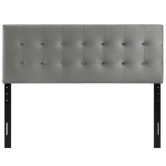 Emily Gray Biscuit Tufted Performance Velvet King Headboard - Ornate Home