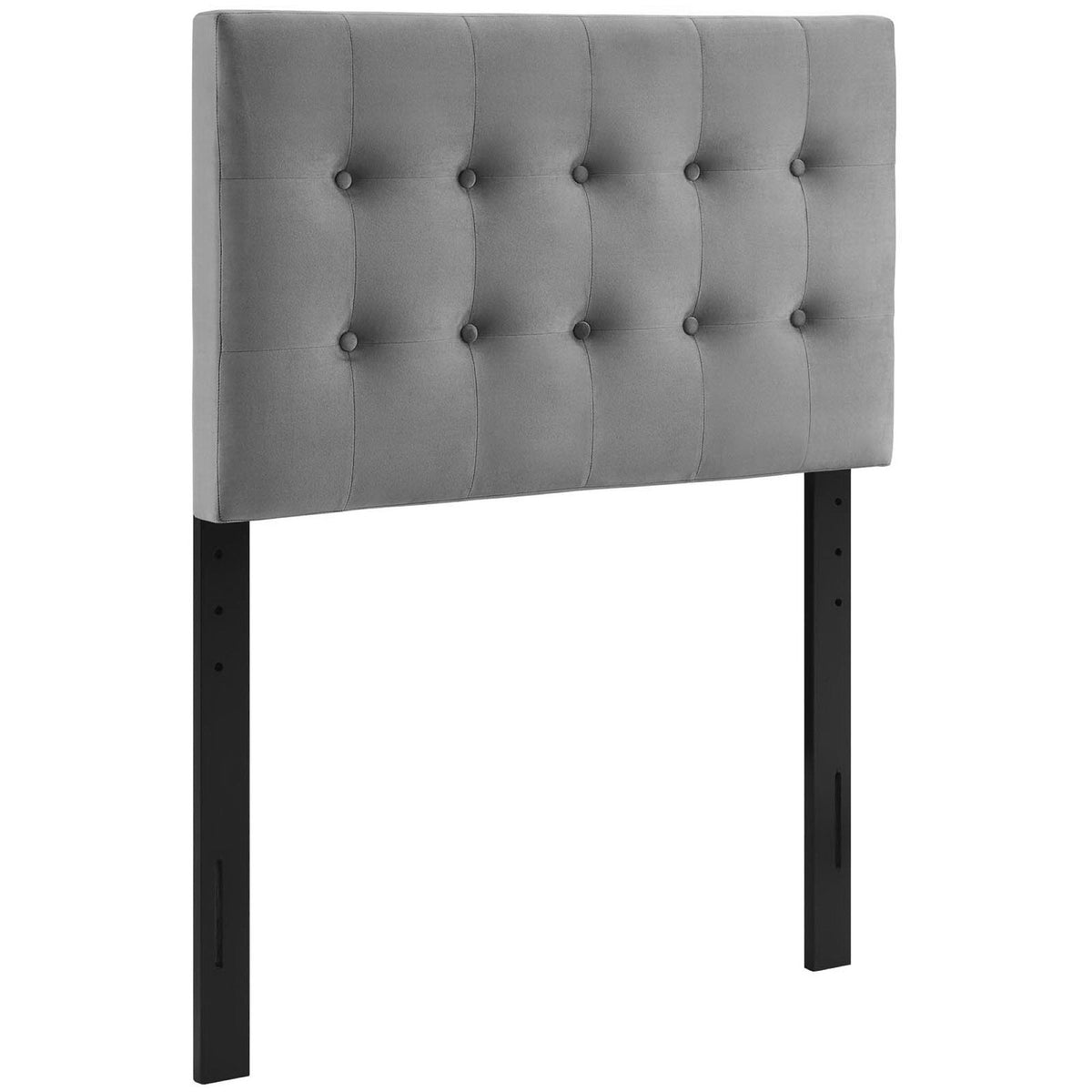 Emily Gray Biscuit Tufted Performance Velvet Twin Headboard - Ornate Home