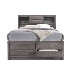 Emily Gray Queen Storage Bed - Ornate Home