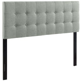 Emily Gray Upholstered Fabric King Headboard - Ornate Home