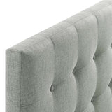 Emily Gray Upholstered Fabric King Headboard - Ornate Home