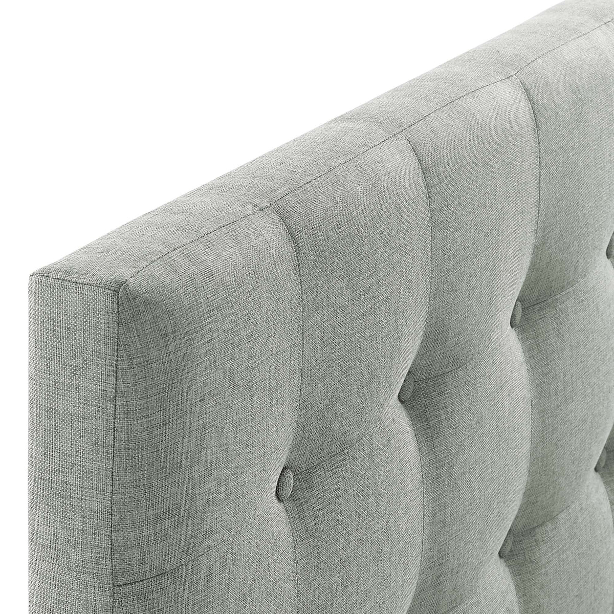 Emily Gray Upholstered Fabric King Headboard - Ornate Home
