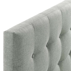 Emily Gray Upholstered Fabric King Headboard - Ornate Home