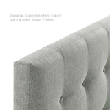 Emily Gray Upholstered Fabric King Headboard - Ornate Home