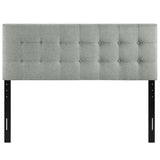 Emily Gray Upholstered Fabric King Headboard - Ornate Home