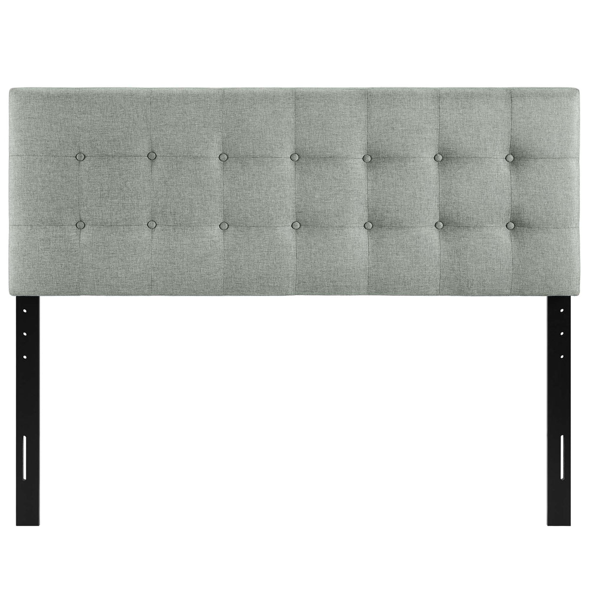 Emily Gray Upholstered Fabric King Headboard - Ornate Home