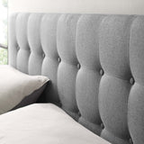 Emily Gray Upholstered Fabric King Headboard - Ornate Home