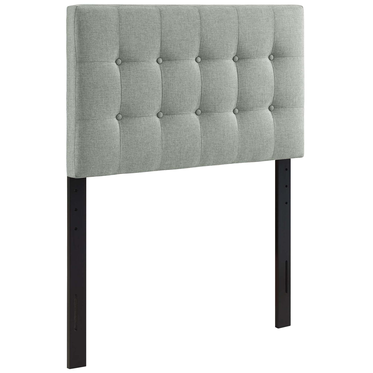 Emily Gray Upholstered Fabric Twin Headboard - Ornate Home