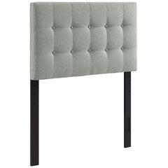 Emily Gray Upholstered Fabric Twin Headboard - Ornate Home