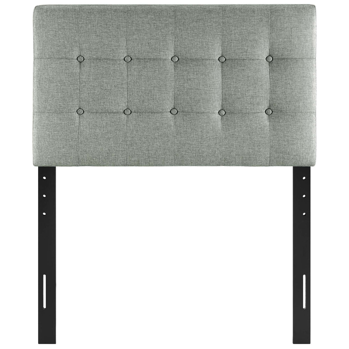 Emily Gray Upholstered Fabric Twin Headboard - Ornate Home