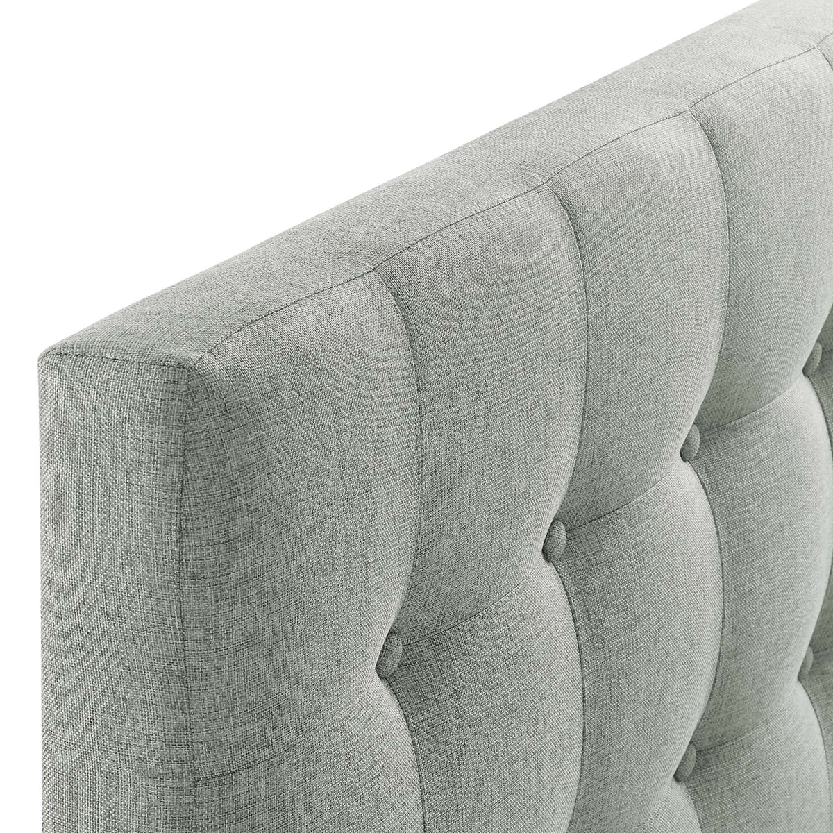 Emily Gray Upholstered Fabric Twin Headboard - Ornate Home