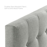 Emily Gray Upholstered Fabric Twin Headboard - Ornate Home