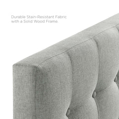 Emily Gray Upholstered Fabric Twin Headboard - Ornate Home