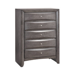 Emily Grey 5-Drawer Chest - Ornate Home