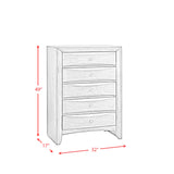 Emily Grey 5-Drawer Chest - Ornate Home