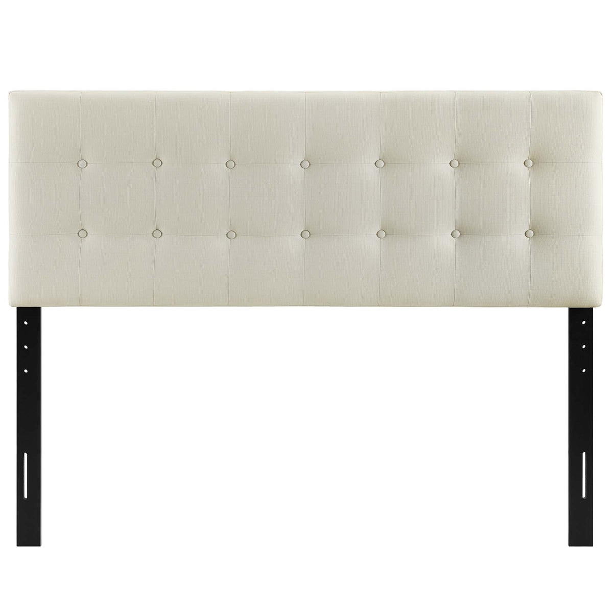 Emily Ivory Upholstered Fabric Full Headboard - Ornate Home