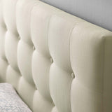 Emily Ivory Upholstered Fabric Full Headboard - Ornate Home