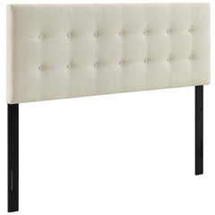 Emily Ivory Upholstered Fabric King Headboard - Ornate Home
