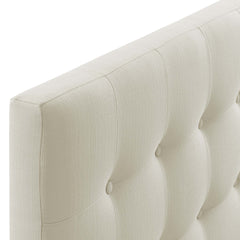 Emily Ivory Upholstered Fabric Queen Headboard - Ornate Home