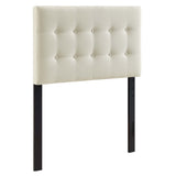 Emily Ivory Upholstered Fabric Twin Headboard - Ornate Home