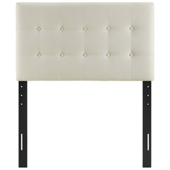 Emily Ivory Upholstered Fabric Twin Headboard - Ornate Home