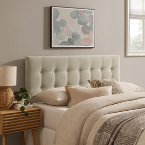 Emily Linen Fabric Upholstered Full Size Headboard - Ornate Home