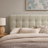 Emily Linen Fabric Upholstered Full Size Headboard - Ornate Home