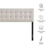 Emily Linen Fabric Upholstered Full Size Headboard - Ornate Home