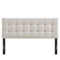 Emily Linen Fabric Upholstered King Size Headboard - Ornate Home