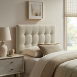 Emily Linen Fabric Upholstered Twin Size Headboard - Ornate Home