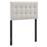 Emily Linen Fabric Upholstered Twin Size Headboard - Ornate Home