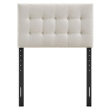 Emily Linen Fabric Upholstered Twin Size Headboard - Ornate Home