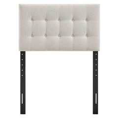 Emily Linen Fabric Upholstered Twin Size Headboard - Ornate Home