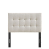 Emily Linen Fabric Upholstered Twin Size Headboard - Ornate Home
