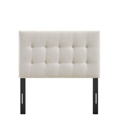 Emily Linen Fabric Upholstered Twin Size Headboard - Ornate Home