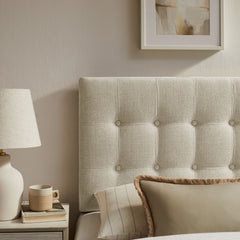 Emily Linen Fabric Upholstered Twin Size Headboard - Ornate Home