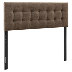 Emily Mocha Fabric Upholstered Full Size Headboard - Ornate Home
