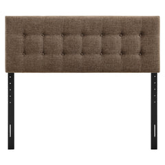 Emily Mocha Fabric Upholstered Full Size Headboard - Ornate Home