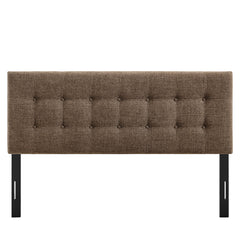 Emily Mocha Fabric Upholstered Full Size Headboard - Ornate Home