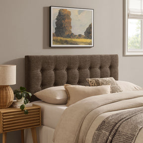 Emily Mocha Fabric Upholstered King Size Headboard - Ornate Home