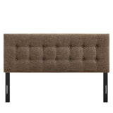 Emily Mocha Fabric Upholstered King Size Headboard - Ornate Home
