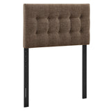 Emily Mocha Fabric Upholstered Twin Size Headboard - Ornate Home