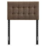 Emily Mocha Fabric Upholstered Twin Size Headboard - Ornate Home