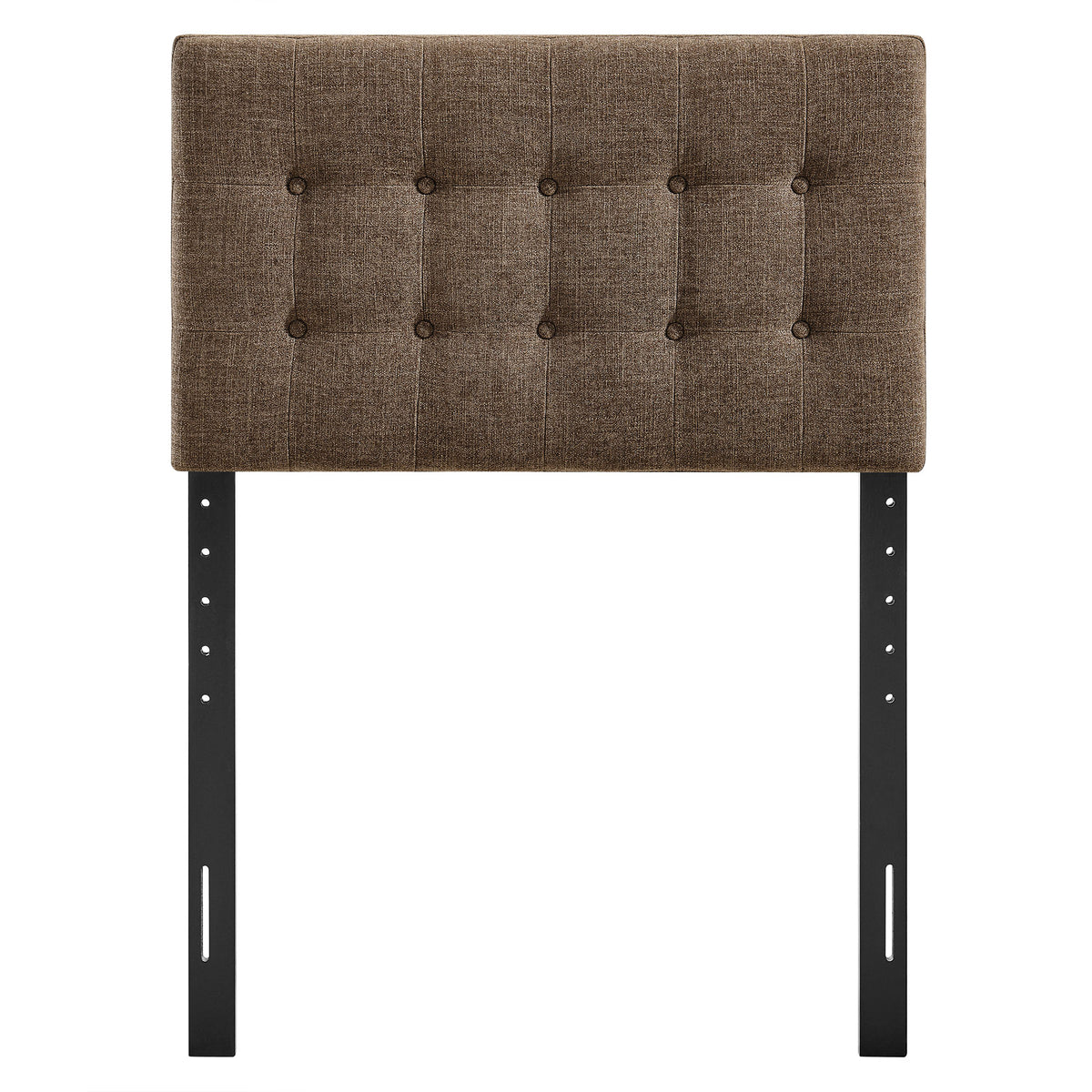 Emily Mocha Fabric Upholstered Twin Size Headboard - Ornate Home